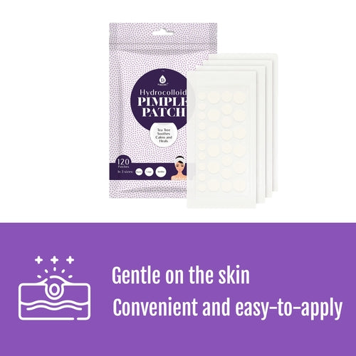 Hydrocolloid Pimple Patches 5-Pack – 120 Multi-Size Acne Patches